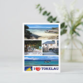 Carte Postale Tokelau - I Love - (Debout devant)