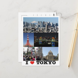 Carte Postale Tokio - I Love - Japon -