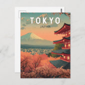 Carte Postale Tokyo Japan Travel Art Vintage (Devant / Derrière)
