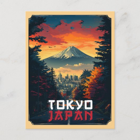 Carte Postale Tokyo, Japon : Mont Fuji et Cityscape (Devant)