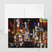 Carte postale Tokyo Neons de nuit (Devant / Derrière)