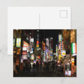 Carte Postale Tokyo néons par nuit Japon (Devant / Derrière)