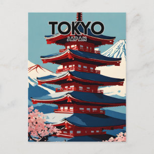 Carte Postale Tokyo Nostalgic Travel Art