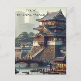 Carte Postale Tokyo Palais impérial paysage Japon Voyage