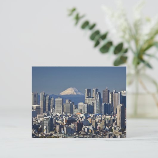 Carte Postale Tokyo, Shinjuku District Skyline, Mont Fuji, (Debout devant)