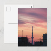 Carte Postale Tokyo Skytree au coucher du soleil (Devant / Derrière)
