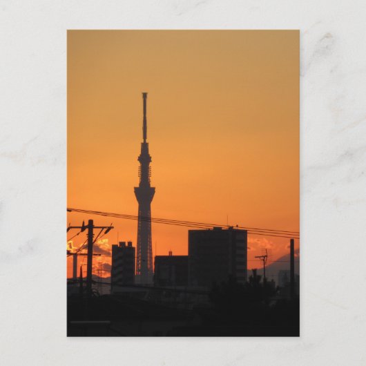 Carte Postale Tokyo Skytree Coucher de soleil (Devant)