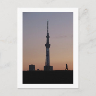 Carte Postale Tokyo Skytree : Vue depuis la rive de l'Arakawa