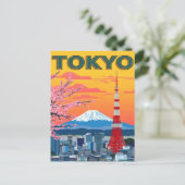 Carte Postale Tokyo Sunset and Mount Fuji (Debout devant)
