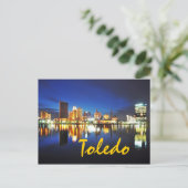 Carte Postale Toledo, Ohio à la tombée de la nuit (Debout devant)
