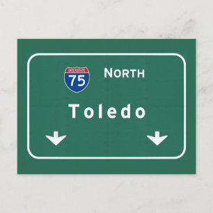 Carte Postale Toledo Ohio oh Autoroute Interstate Autoroute :