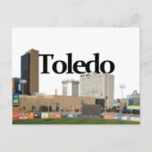 Carte Postale Toledo Ohio Skyline avec Toledo dans le ciel (Devant)