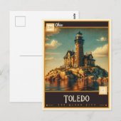 Carte Postale Toledo, Ohio | Vintage (Devant / Derrière)