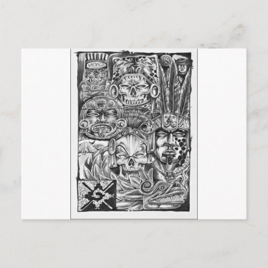 Carte Postale Toltec Warriors (Devant)
