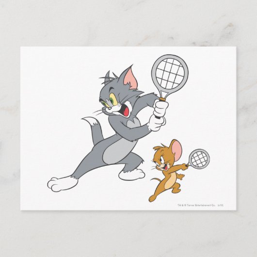 Carte Postale Tom and Jerry Tennis Stars 1 (Devant)