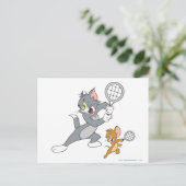 Carte Postale Tom and Jerry Tennis Stars 1 (Debout devant)