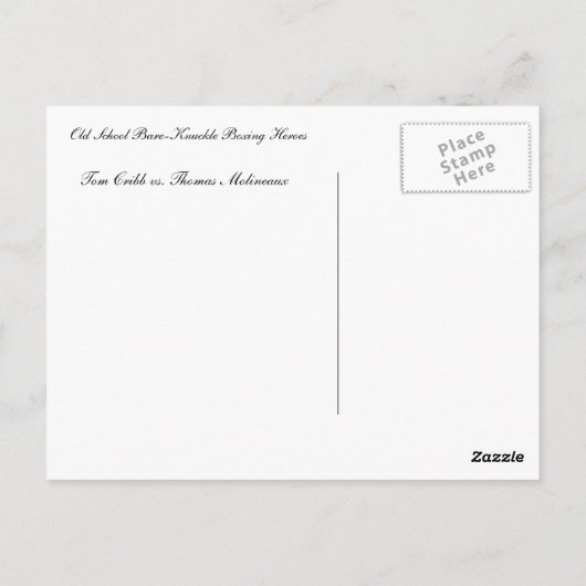 Carte Postale Tom Cribb vs Thomas Molineaux Postcard (Dos)