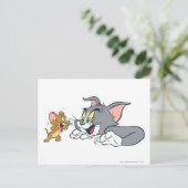 Carte Postale Tom et Jerry font des visages (Debout devant)