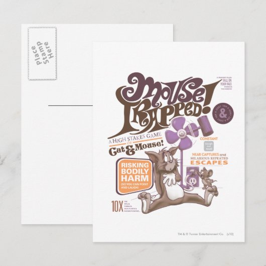 Carte Postale Tom et Jerry Mouse piégés (Devant / Derrière)