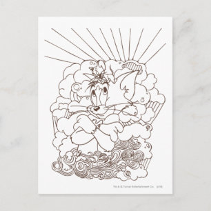 Carte Postale Tom et Jerry Outline