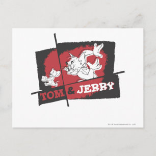 Carte Postale Tom et Jerry Red et Black