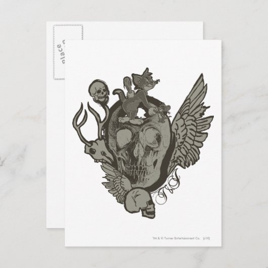 Carte Postale Tom et Jerry Skull (Devant / Derrière)