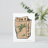 Carte Postale Tom et Jerry sur un canapé tan (Debout devant)