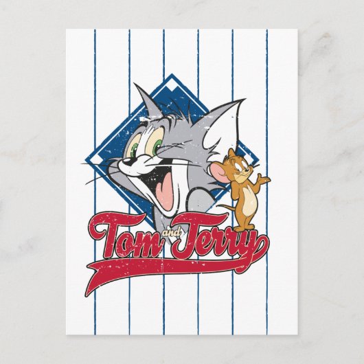 Carte Postale Tom Et Jerry | Tom Et Jerry Sur Diamant De Basebal (Devant)