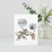 Carte Postale Tom et pensées de mal de Jerry (Debout devant)