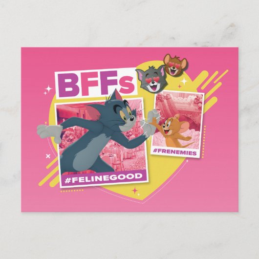 Carte Postale Tom & Jerry BFFs Photo Emoji Collage (Devant)
