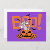 Carte Postale Tom & Jerry | Happy Halloween Boo (Devant / Derrière)