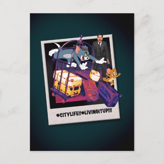 Carte Postale Tom & Jerry Luggage Crash Photograph (Devant)