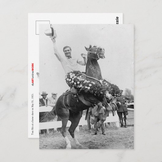 Carte Postale Tom Mélange À Un Spectacle Cheval (Devant / Derrière)
