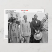 Carte Postale Tom Mix avec le président Coolidge (Devant / Derrière)