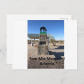 Carte Postale Tom Mix Memorial Arizona (Devant / Derrière)