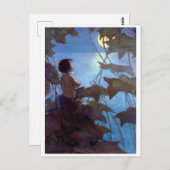 Carte Postale Tom regardant la Lune, Jessie Willcox Smith (Devant / Derrière)