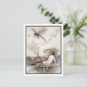 Carte Postale Tom rencontre la libellule de Warwick Goble (Debout devant)