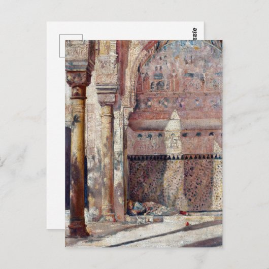 Carte Postale Tom Roberts se prélassant dans un coin de l'Alhamb (Devant / Derrière)