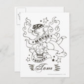 Carte Postale Tom Souris Tueur Tatouage 1 (Devant / Derrière)