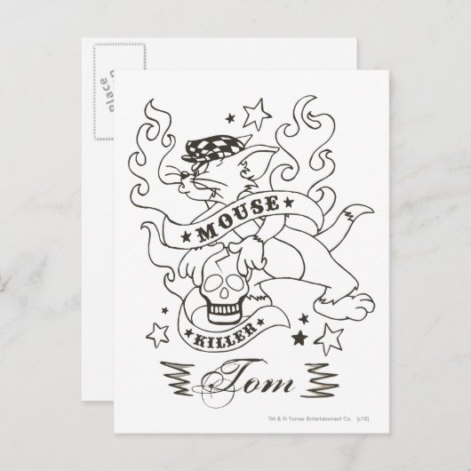 Carte Postale Tom Souris Tueur Tatouage 1 (Devant / Derrière)