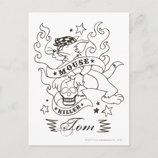 Carte Postale Tom Souris Tueur Tatouage 1 (Devant)