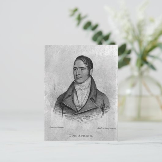 Carte Postale Tom Spring, gravé par Percy Roberts (Debout devant)