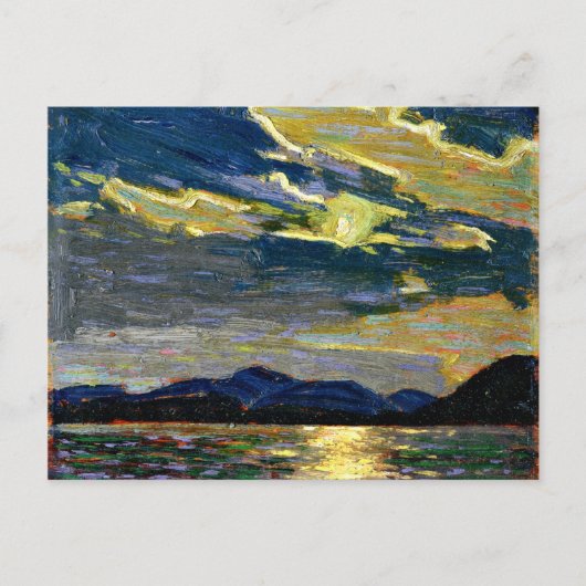 Carte Postale Tom Thomson - Feu de lune d'été chaud (Devant)