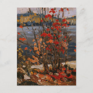 Carte Postale Tom Thomson peignant Lac et arbre rouge Ontario P
