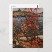 Carte Postale Tom Thomson peignant Lac et arbre rouge Ontario P (Devant / Derrière)