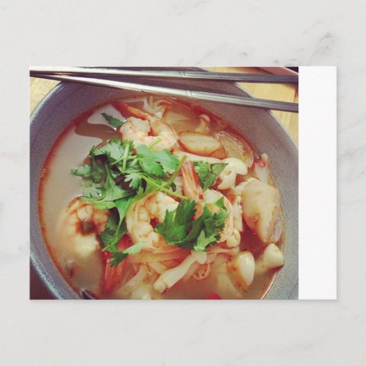 Carte Postale Tom Yum chaud et épicé (Devant)