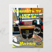Carte Postale Tomar un café en Madrid España (Devant / Derrière)