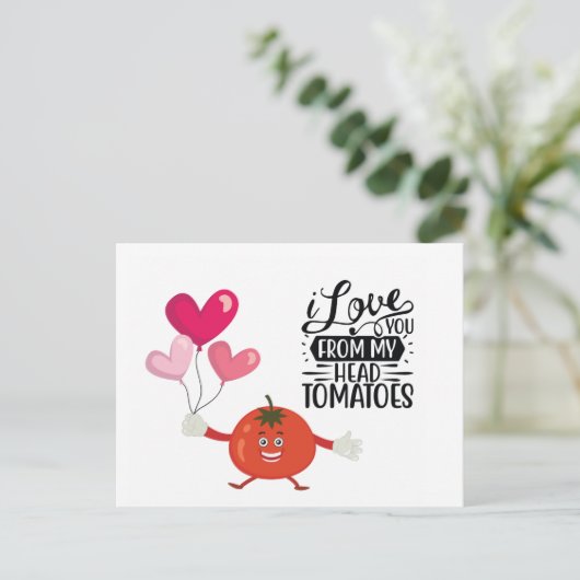 Carte postale tomate (Debout devant)