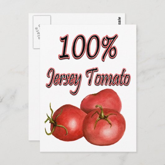 Carte Postale Tomate 100% Jersey (Devant / Derrière)