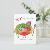 Carte Postale Tomate biologique chaude (Debout devant)